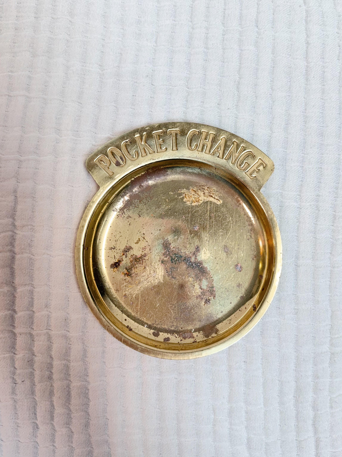 Vintage Brass Pocket Change Dish